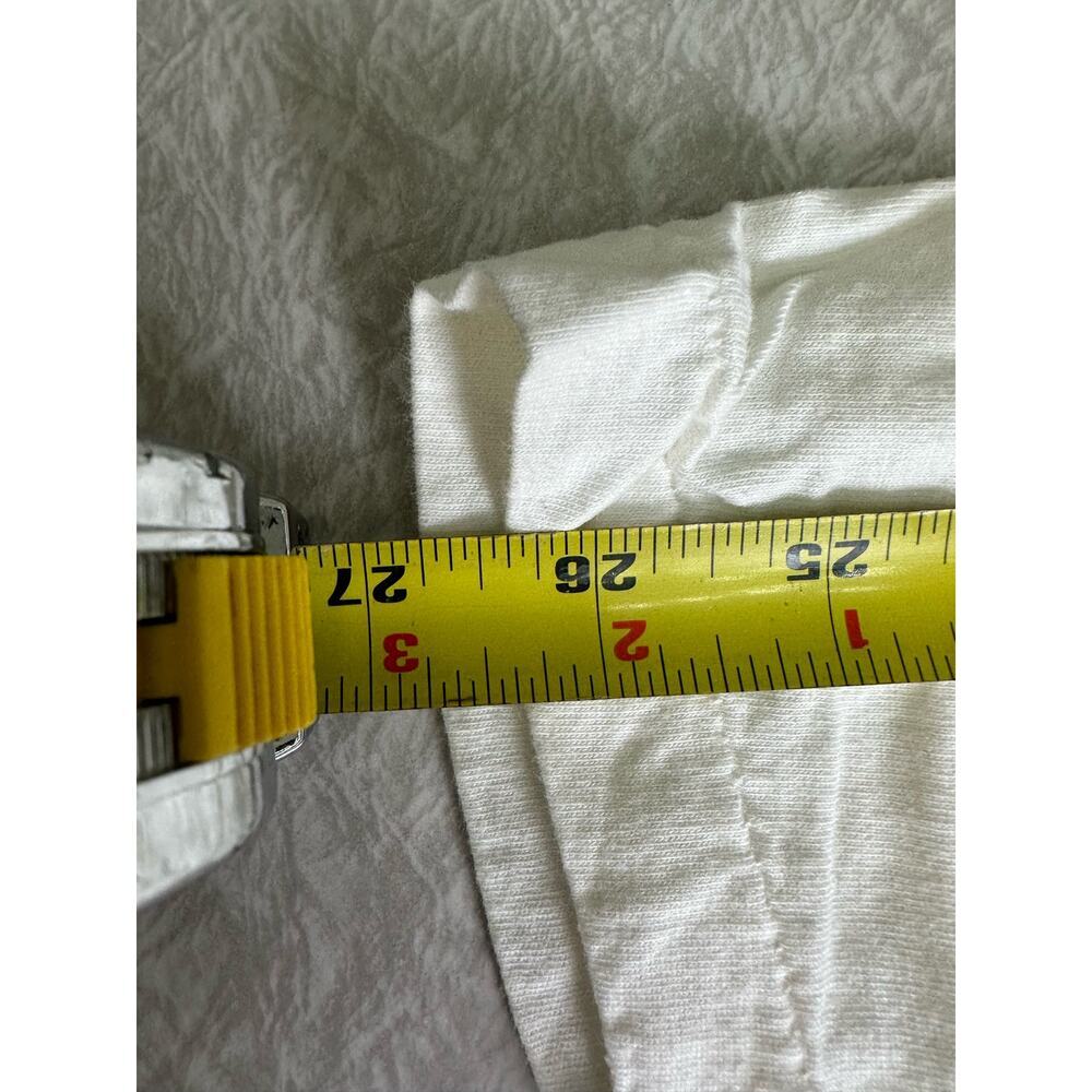 Vintage 90s Single Stitched White 100% Cotton Tee Basix South Beach Art Deco XL - Picture 8 of 8